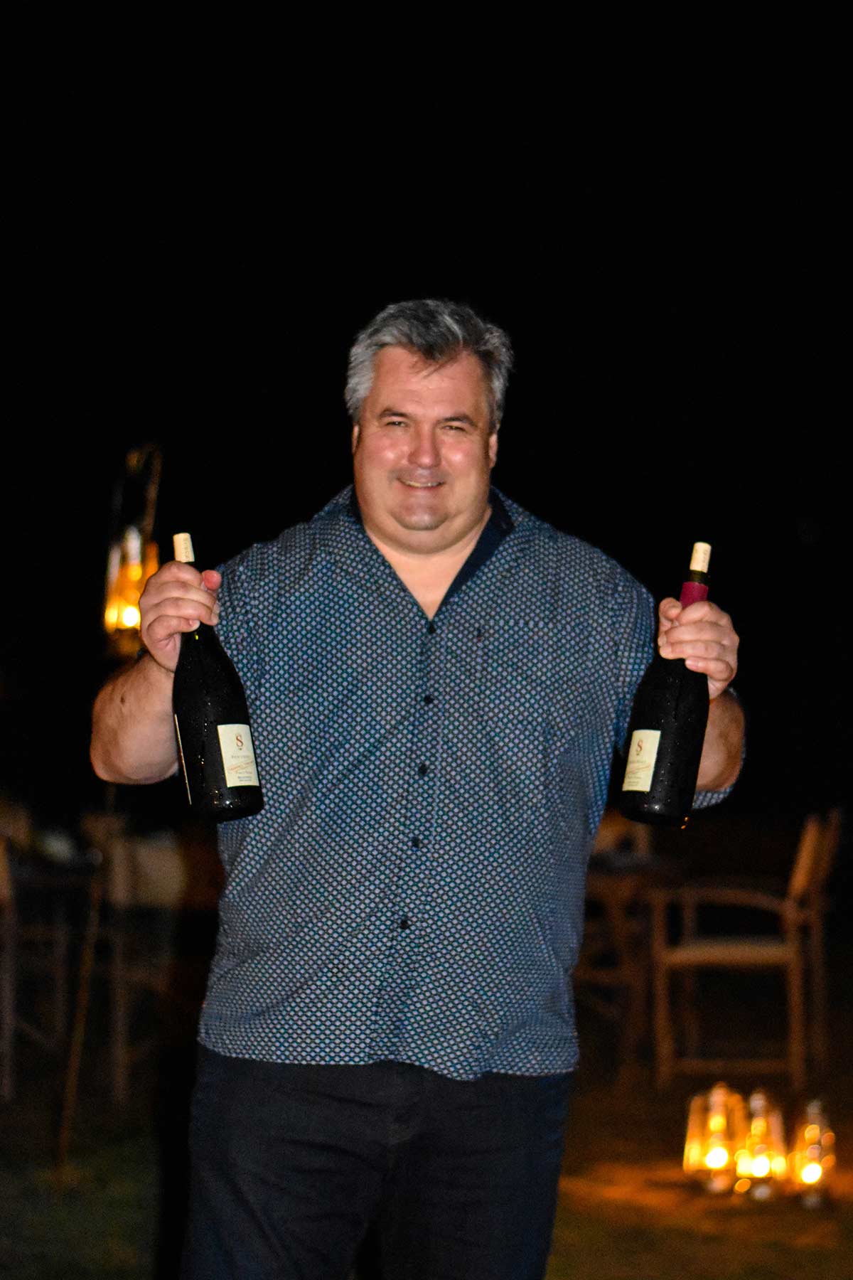 Guest enjoying wine at Cape Weligama 